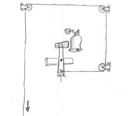 Diagram of a bell pulley system