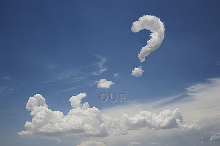 Clouds in the form of a question mark