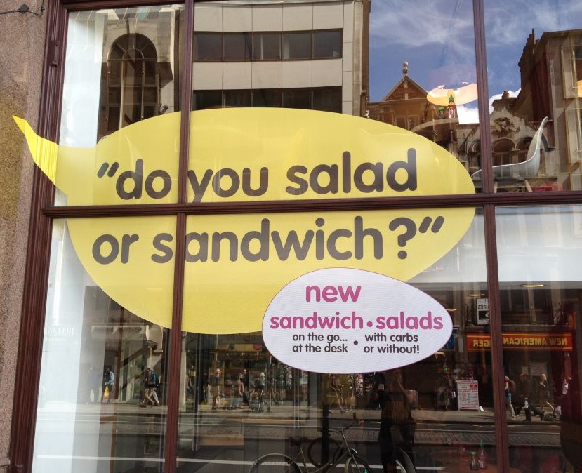 Do you salad or sandwich?