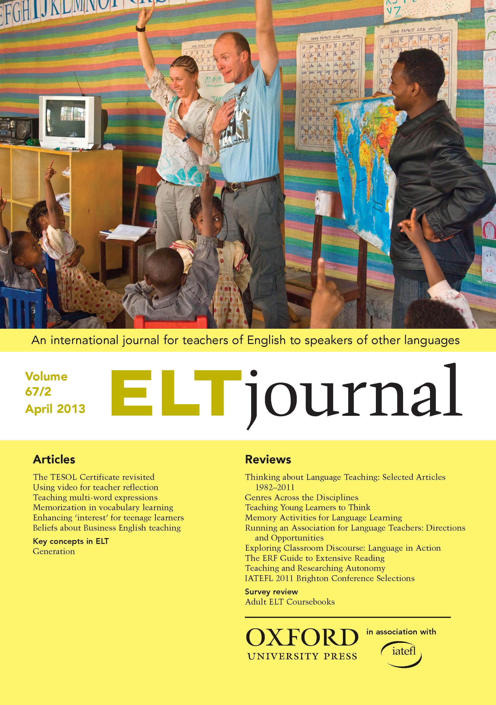 ELT Journal April 2013 cover