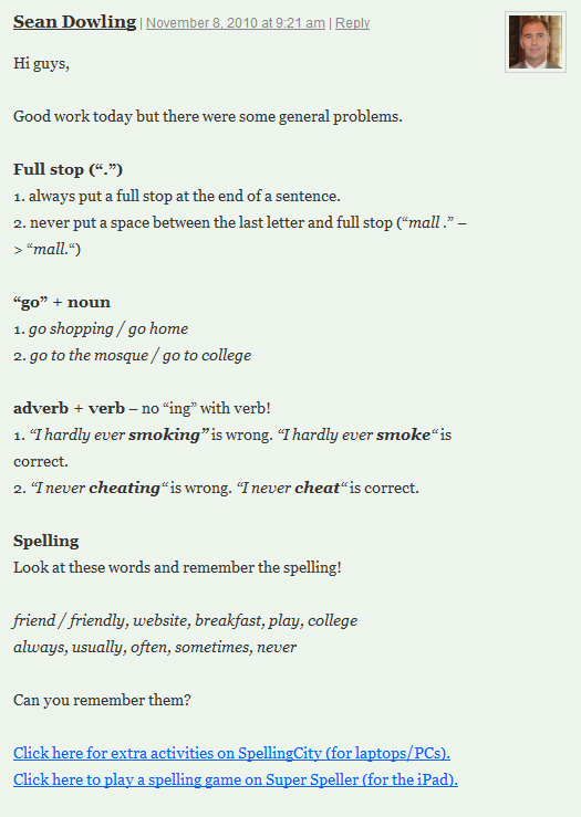 Examples of general mistakes