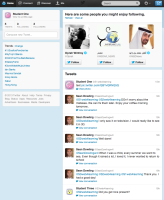 Sample Twitter home page