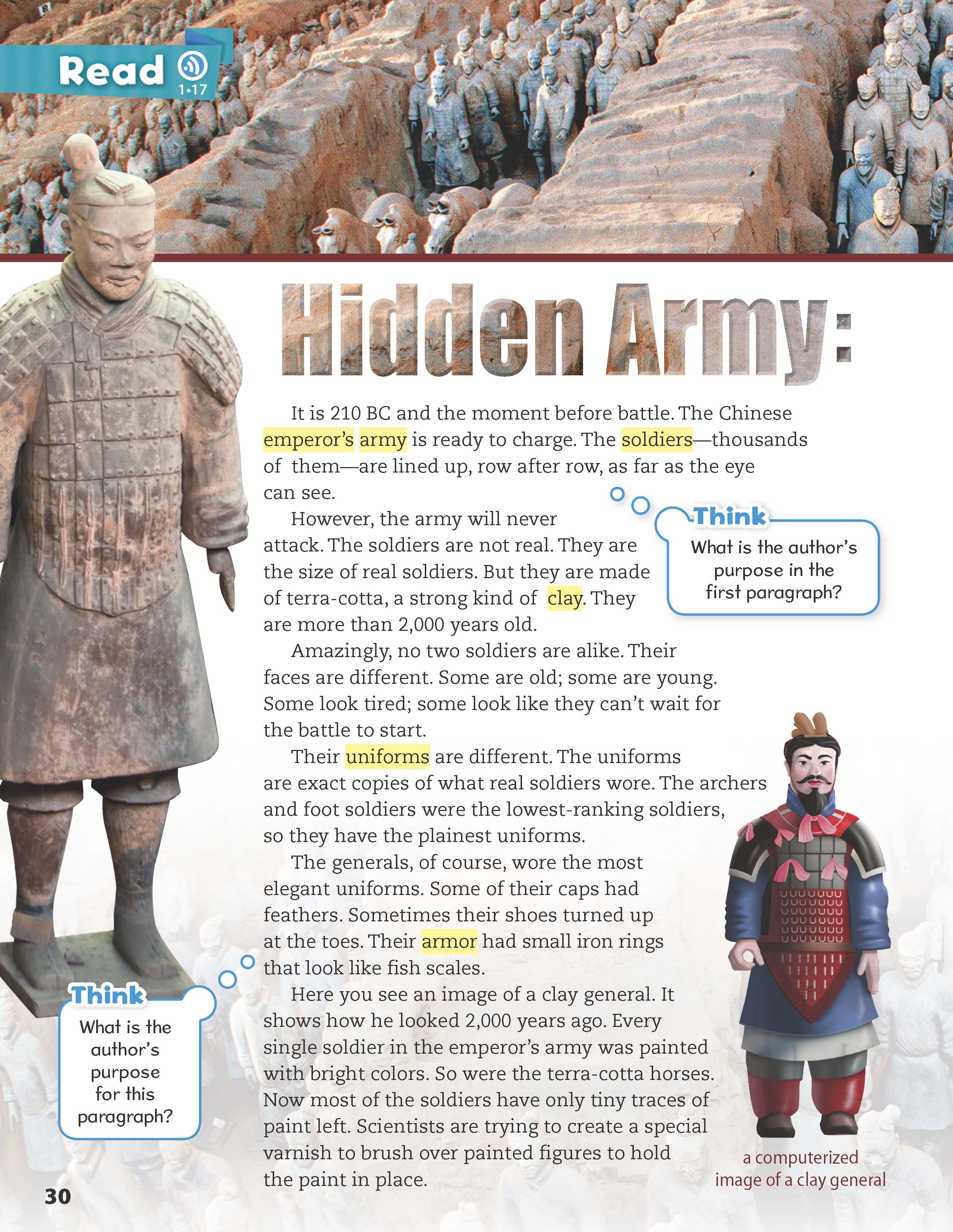 Hidden Army - a page from Oxford Discover 4