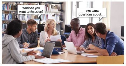 students in class asking questions